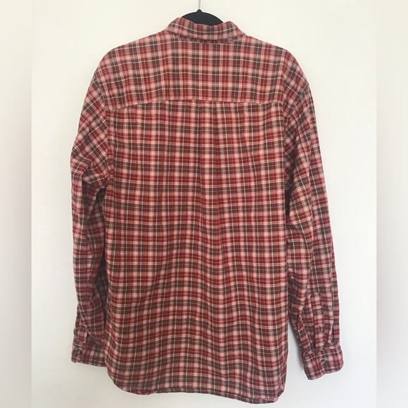 Eddie Bauer Flannel Plaid Shirt Mens Large Tall - Picture 5 of 5